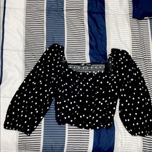 Zara Polka Dot Crop Top